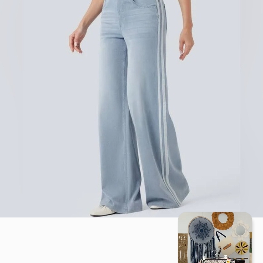 HALARA xs Tall Light Blue Wide Leg Jeans